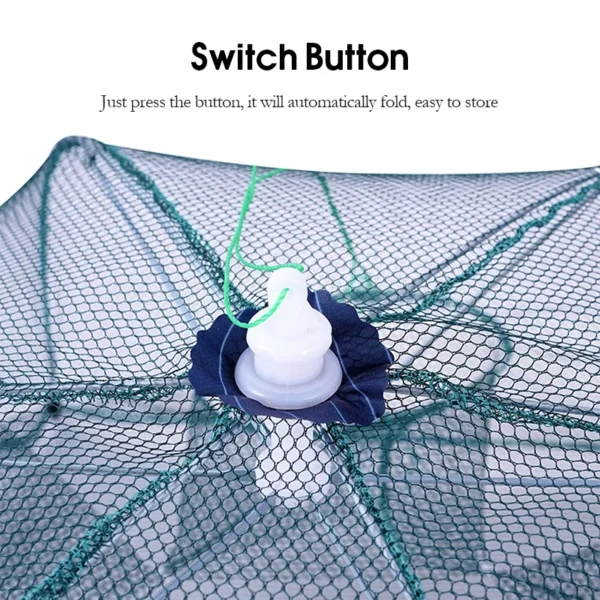 7ca70bfb17678998ee63993b32797105.webp Portable Folding Fishing Net Shrimp Cage Nylon Automatic Foldable Catch Fish Trap