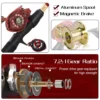 Telescopic Fishing Rod Ultralight 18 1BB Baitcasting Reel 7 2 1 Gear Ratio Max Drag 10kg