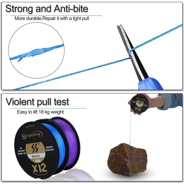 Strands Braided Fishing Line PE Line Braided Fishing Line 8 8kg 46 8kg Super Fishing Line