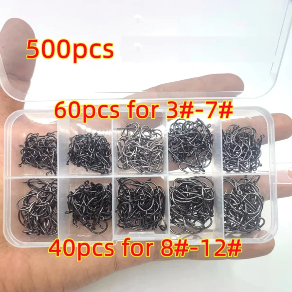 cn-11134207-7ras8-m3ord6lgb1oqd0.webp 500 Pieces Set Strong Carbon Steel No 3 12 Fishing Hooks Single Circle Fishing Hook Fly Fishing Jip Barbed Carp Hooks Sea Tackle Accessories
