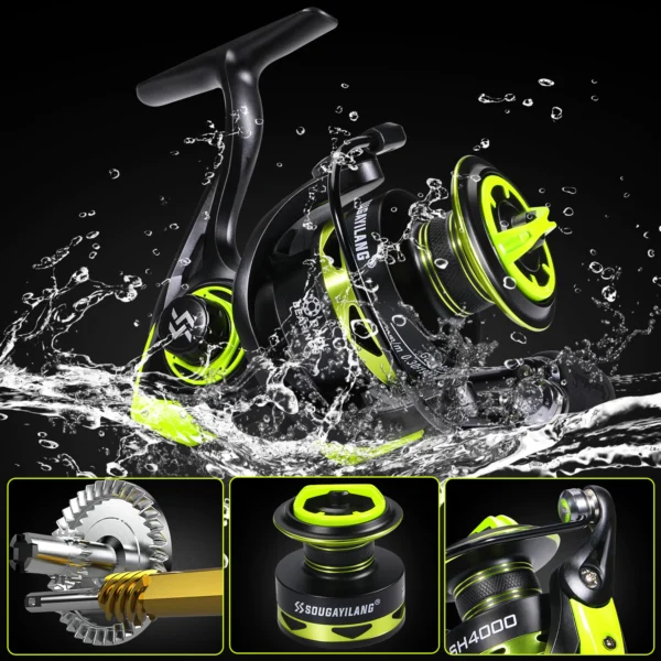 cn-11134208-7ras8-mcg6g1cuwv0cd9.webp Spinning Fishing Reel Max 20LBS Drag Powerful 5 2 1 High speed Mental Waterproof Rotating Reel for Bass Trout Suitable Free Hooks