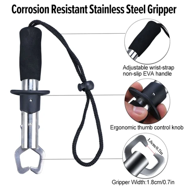 my-11134207-7r98z-lphh8k7e22l6ec.webp Stainless Steel Fish Lip Grip Fish Controller High Quality Fishing Gripper Multifunction Fishing Accessories