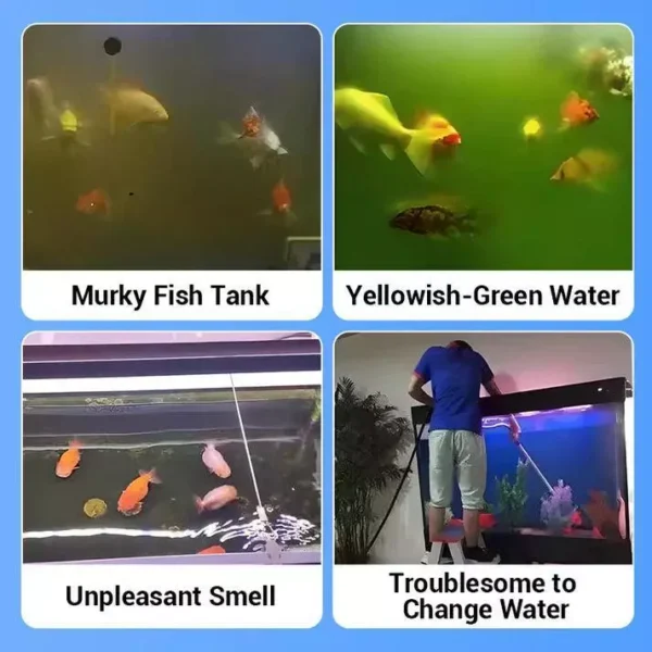 Ultra Strong Aquarium Water Purifier Tablets Fast Acting Removes Algae Toxins Safe for Fish Coral
