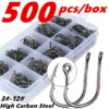 sg-11134201-23030-l2ci61cqswov71.webp 500 Pieces Set Strong Carbon Steel No 3 12 Fishing Hooks Single Circle Fishing Hook Fly Fishing Jip Barbed Carp Hooks Sea Tackle Accessories
