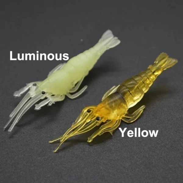 sg-11134201-7qvct-lgxohe3txbruf8.webp Soft Simulation Shrimp Prawn Lure Hook Tackle Bait Fishing Lures Artificial bait Luminous Shrimp 4cm