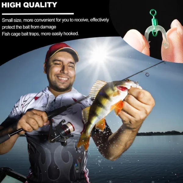 10Pcs Fish Hook Splitters 8 shaped Silicone Elastic Splitter Fishing Gear Accessories Anti Tangle Fishing Line Organizer For Fishing Enthusiasts
