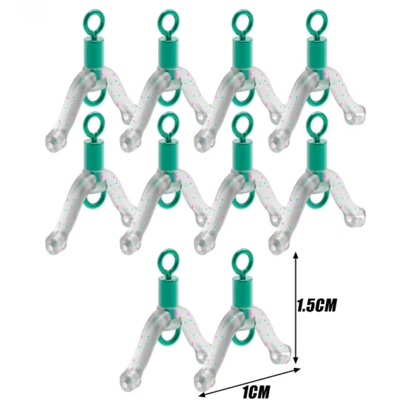 10Pcs Fish Hook Splitters 8 shaped Silicone Elastic Splitter Fishing Gear Accessories Anti Tangle Fishing Line Organizer For Fishing Enthusiasts
