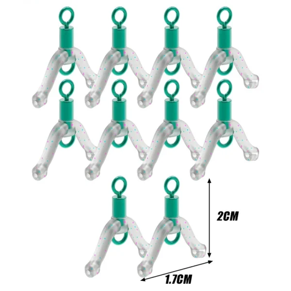 10Pcs Fish Hook Splitters 8 shaped Silicone Elastic Splitter Fishing Gear Accessories Anti Tangle Fishing Line Organizer For Fishing Enthusiasts