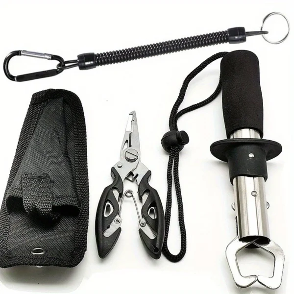 sg-11134201-7rdx0-lxl8efkmrzs93d.webp Kit Fishing Pliers and Fish Lip Gripper Muti Function Tools Fishing Tackle Set