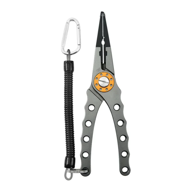 sg-11134201-7rdxy-mchhf1nns37y1e.webp Aluminum Alloy Fishing Pliers Lightweight Fishing Tackle Pliers Braid Equipped With Sheath And Lanyard Playar